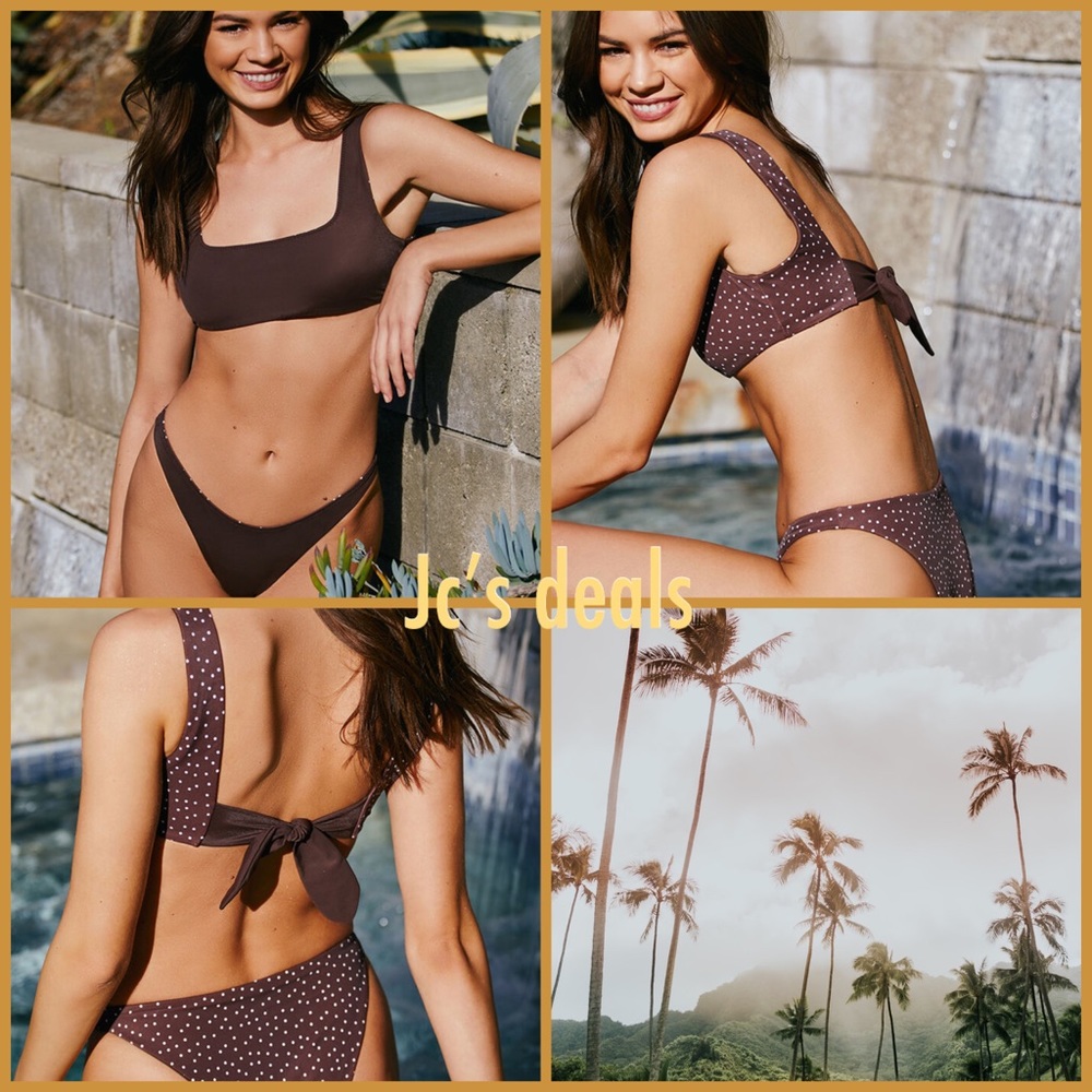 Amor y Besos Avena Reversible Square Bikini set